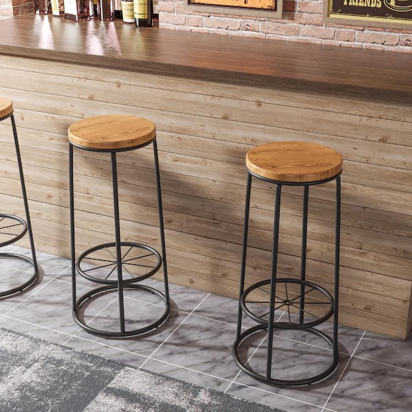 Round oak best sale bar stools