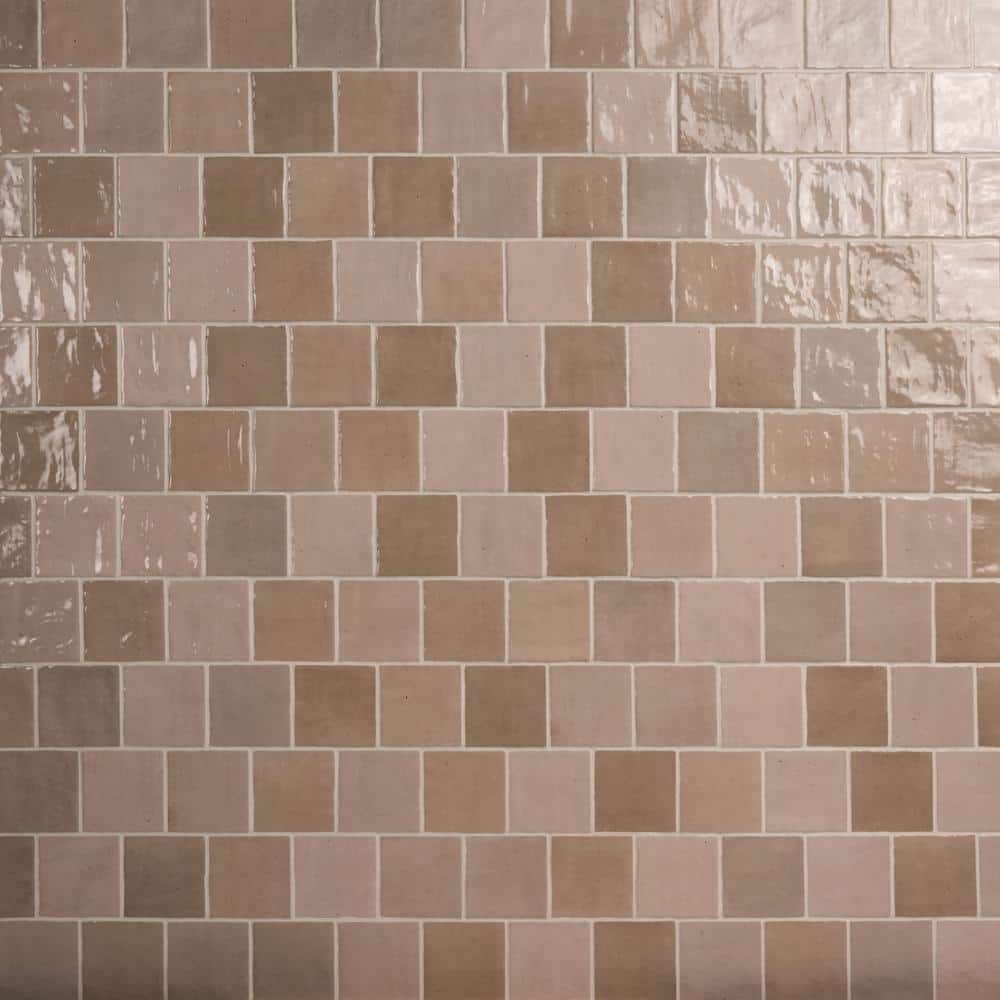 Kingston 4" x 4" Brown Glazed Ceramic Wall Tile