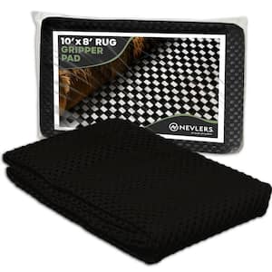 8 ft. x 10 ft. Premium Grip and Dual Surface Non-Slip Rug Pad in Black