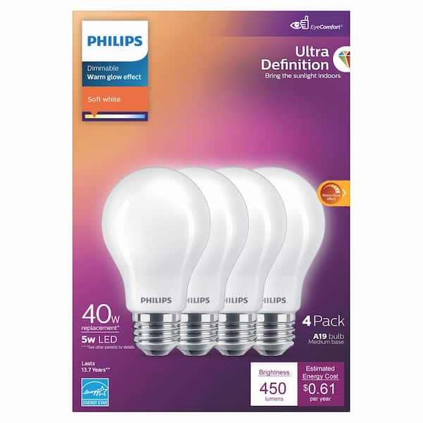 Ampoule LED E14 Philips - 40W Blanc Chaud - Deliled