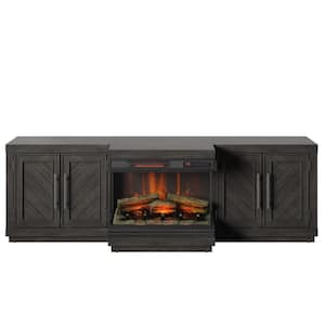 72 in. W. Weathered Gray Electric Fireplace TV Stand Fits TVs up to 80 in. and up to 90 lbs.