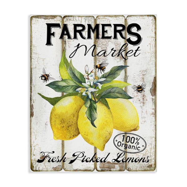 Stupell Industries Rustic Farm Market Lemons by Creatif Belle Unframed Food Graphic Art Print 40 in. x 30 in.
