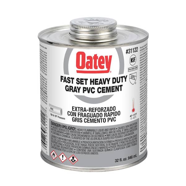 Oatey 32 oz. Heavy-Duty Gray PVC Cement