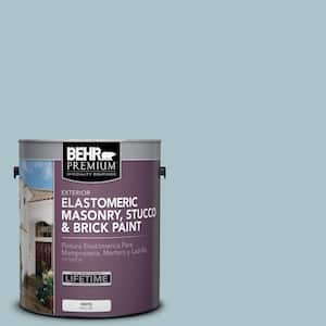 1 gal. #MS-71 Pacific Blue Elastomeric Masonry, Stucco and Brick Exterior Paint