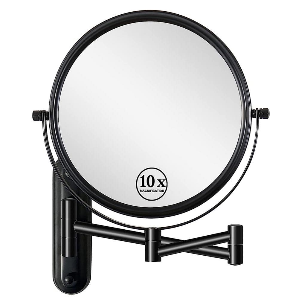 JimsMaison 17 in. W x 12 in. H Small Round Magnifying Telescopic Wall ...