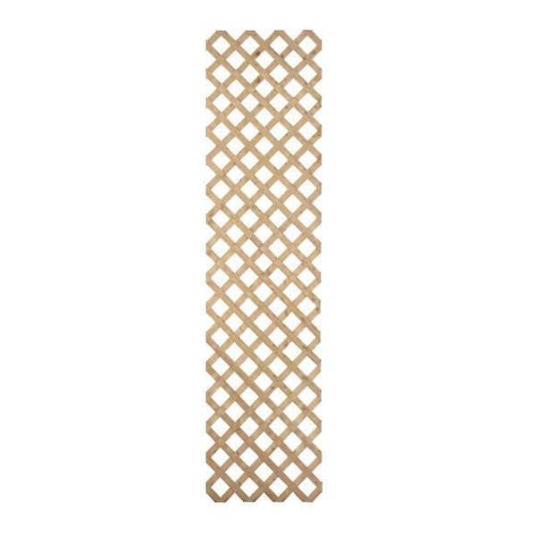 Unbranded 2 ft. x 8 ft. Southern Yellow Pine Pressure Treated Garden Wood Lattice