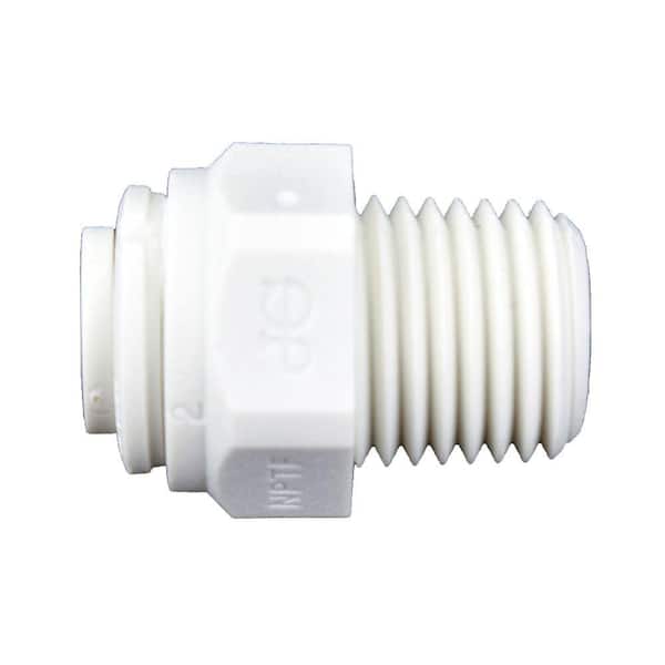 John Guest 1/4 in. O.D. x 1/4 in. MIP NPTF Polypropylene Push-to-Connect Adapter Fitting