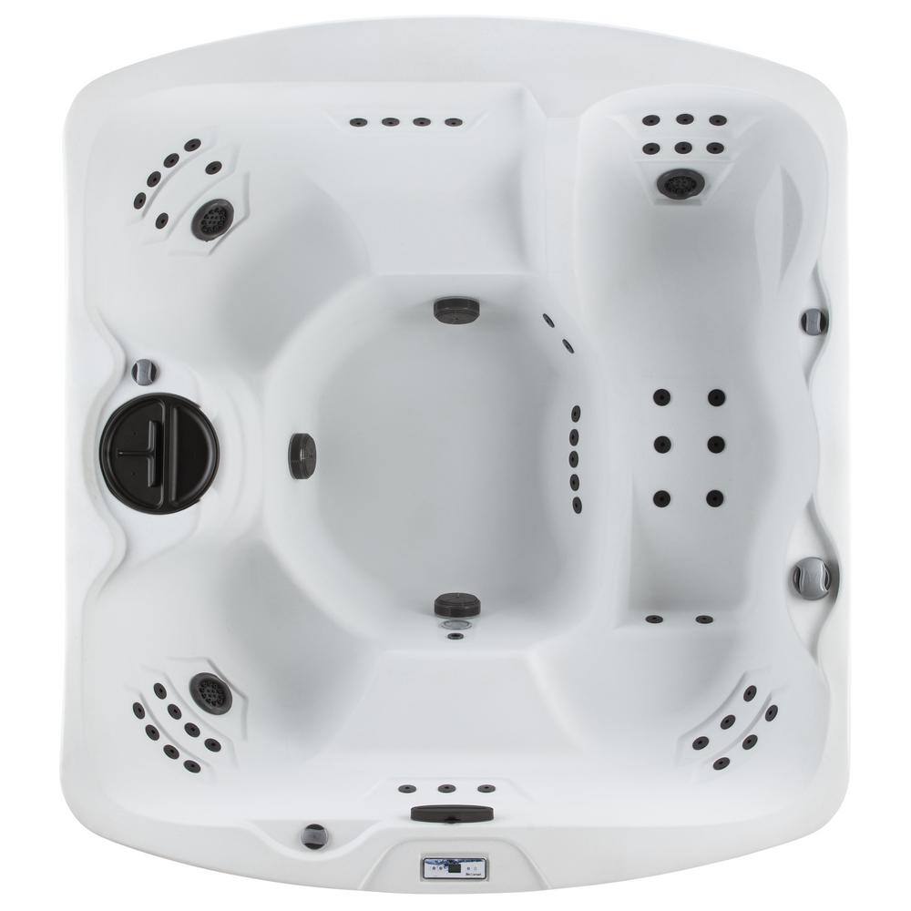 Leganza 6-Person 90-Jet Arctic White and Espresso Hot Tub