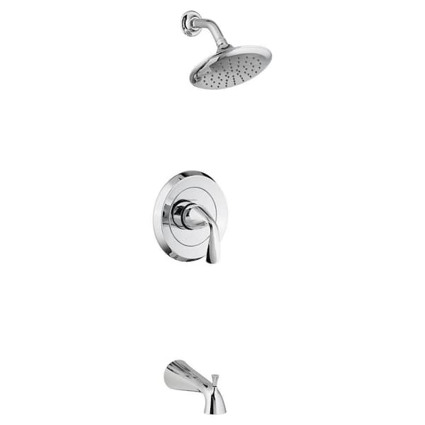 American Standard Fluent 1-Handle Tub and Shower Faucet Trim Kit for Flash Rough-In Valves in Polished Chrome (Valve Not Included)