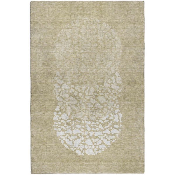 Dream Shag Premium Machine Washable Abstract ADS643 Beige 9 ft. x 12 ft. Area Rug
