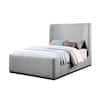 Best Master Furniture Bradbury Gray Wood Frame Queen Platform Bed with Boucle Cloud Fabric B1932GQ
