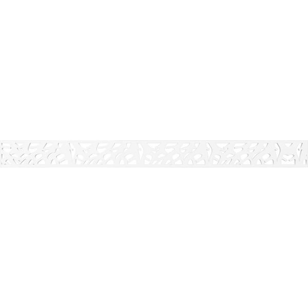 Ekena Millwork Manton Fretwork 0.375 in. D x 46.375 in. W x 4 in. L PVC Panel Moulding