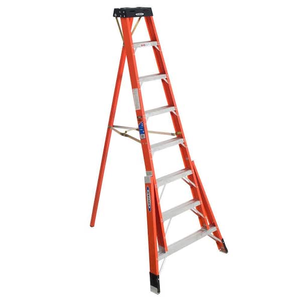 Werner 8 ft. Fiberglass Tripod Step Ladder with 300 lb. Load Capacity Type IA Duty Rating