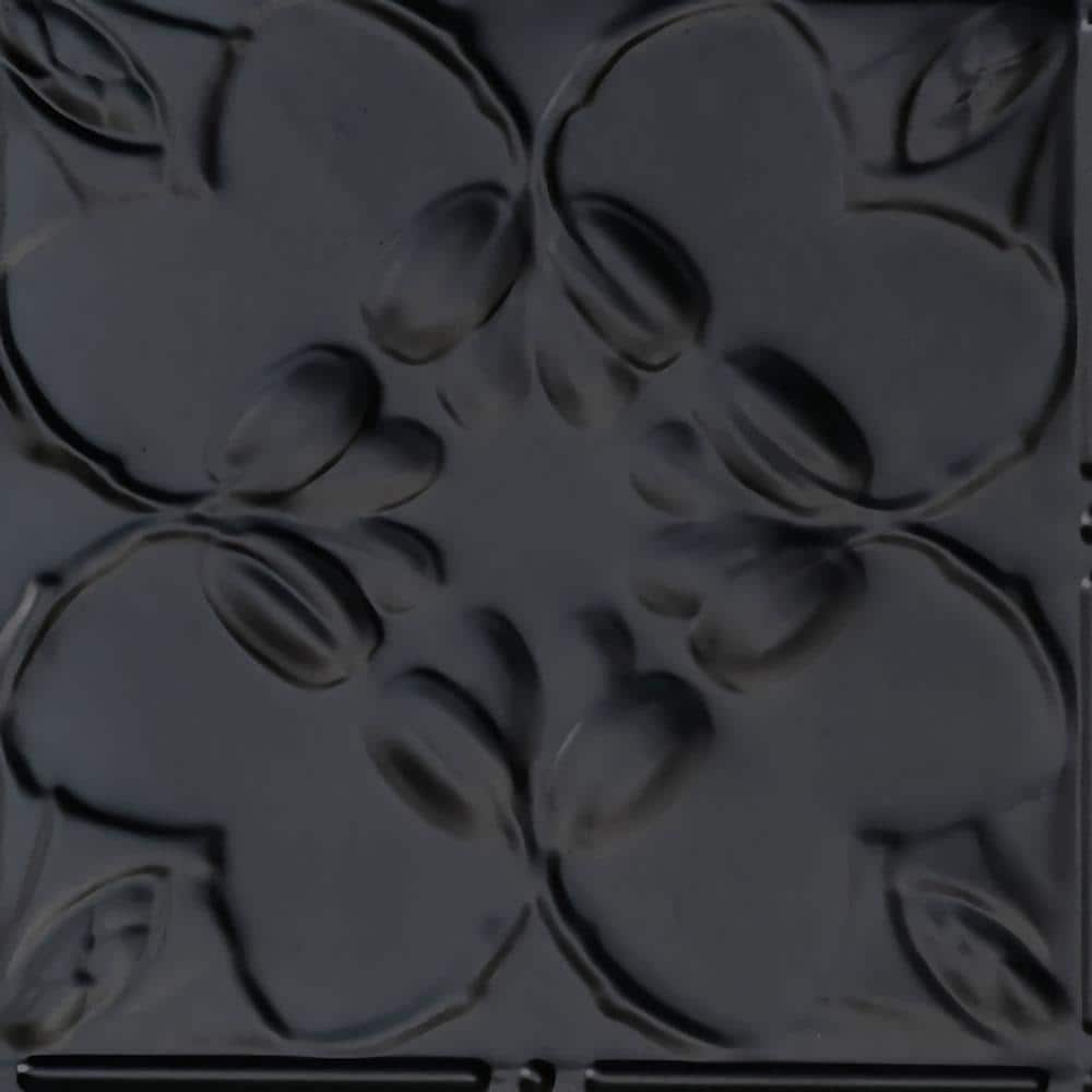 Take Home Sample - Lilac Satin Black 1 ft. x 1 ft. Decorative Tin Style Nail Up Ceiling Tile (1 sq. ft./case) price history on PriceWatchPro