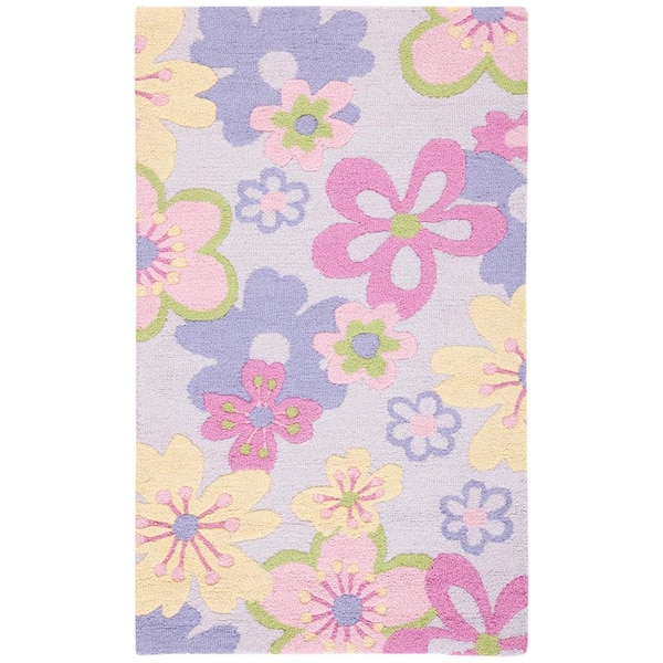 SAFAVIEH Kids Multi Doormat 2 ft. x 3 ft. Solid Floral Area Rug