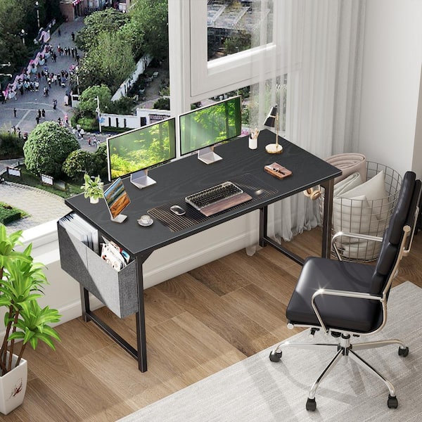 Yangming Classic 47 in. Rectangular Black Computer Desk Home