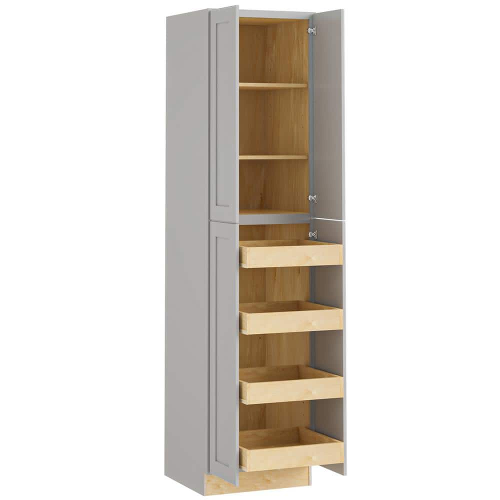 Newport 24 in. W x 24 in. D x 90 in. H Assembled Plywood Pantry Kitchen Cabinet in Pearl Gray with 4ROT Soft Close price history on PriceWatchPro