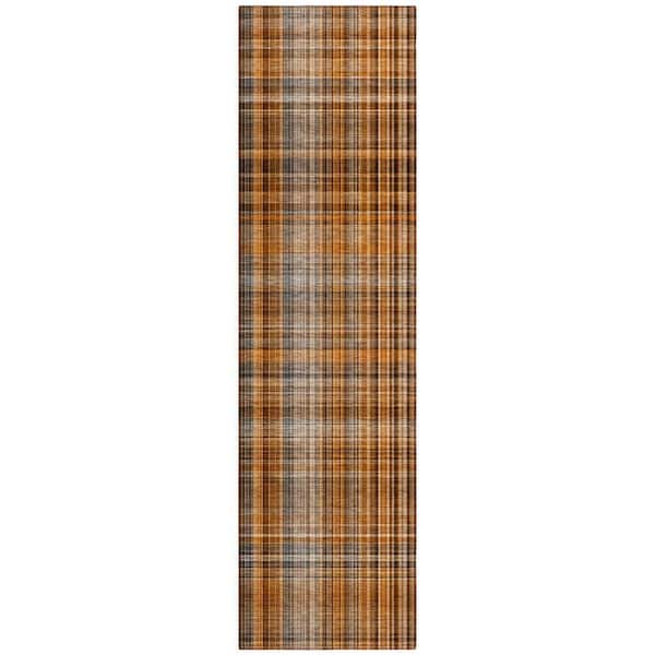 Chantille ACN541 Terracotta 2 ft. 3 in. x 7 ft. 6 in. Machine Washable Indoor/Outdoor Geometric Runner Rug