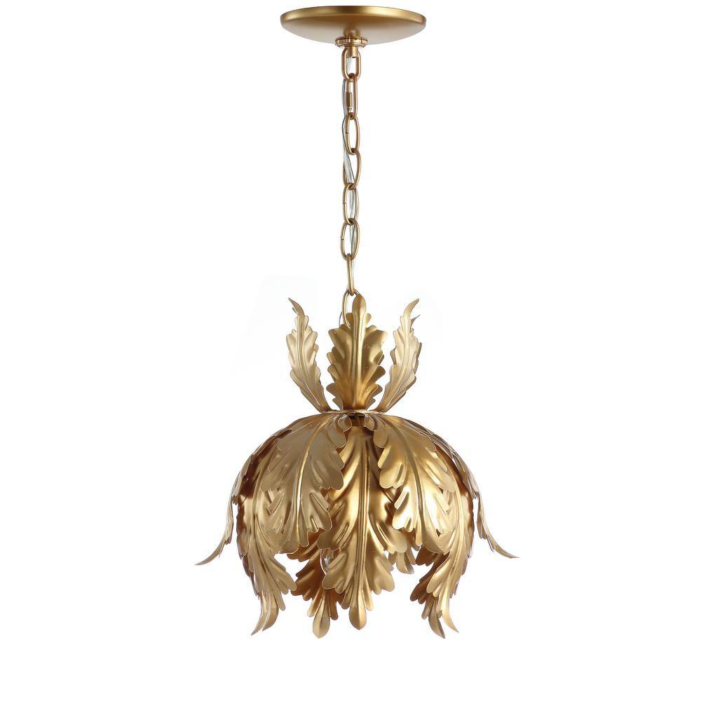 Elegant 12" Gold Adjustable LED Pendant - Contemporary Geometric Design