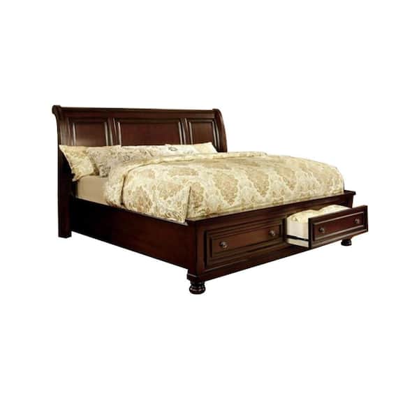 Unbranded Bella Brown Wood Frame Queen Platform Bed