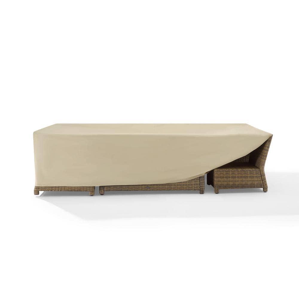 Tan Heavy-Duty Vinyl Large Outdoor Patio Furniture Cover