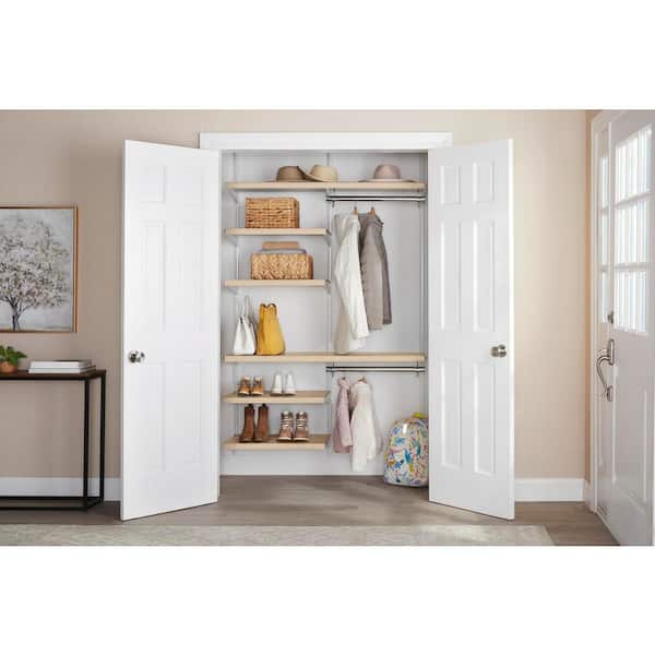 Everbilt Genevieve 4 ft. White Adjustable Closet Organizer Decor Shelf Cover (2pk) 90443