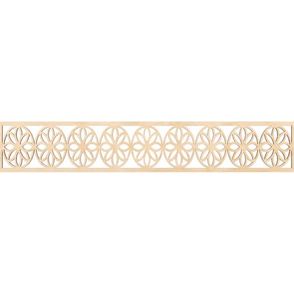 Ekena Millwork Blume Fretwork 0.25 in. D x 46.625 in. W x 8 in. L Birch Wood Panel Moulding