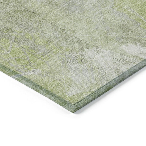 Chantille Machine Washable Indoor/Outdoor Abstract ACN1850 Aloe 9 ft. x 12 ft. Accent Rug