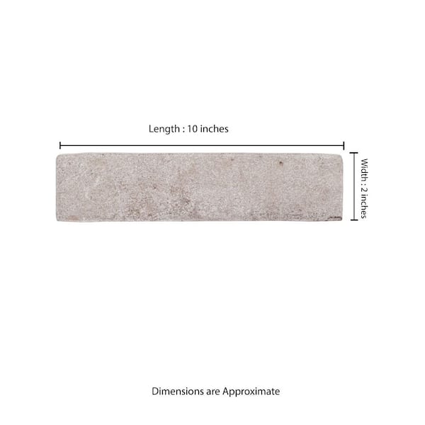 MSI Capella Taupe Brick Matte Porcelain Tile 2 in. x 10 in., Floor