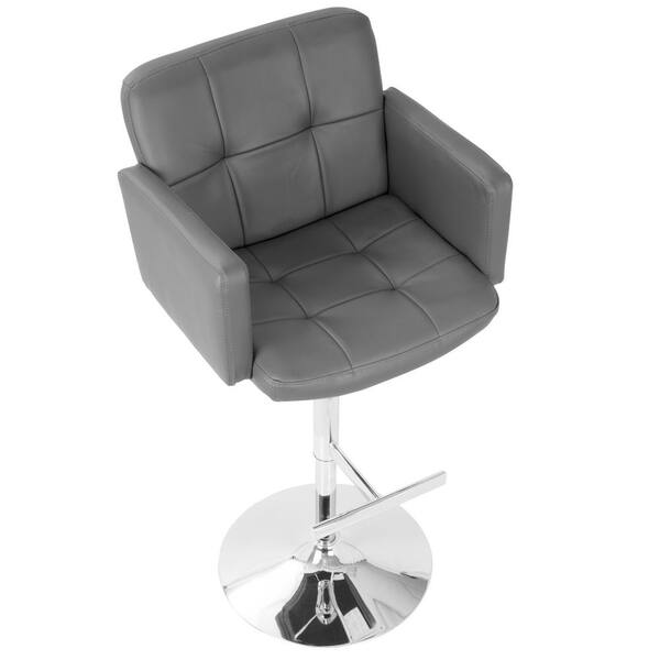 stout swivel adjustable grey barstool