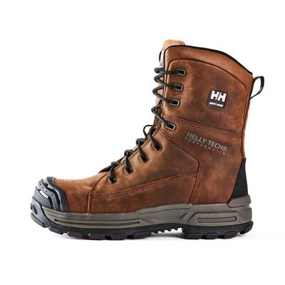 Men's Denison 8 in. Slip Resistant Work Boots - Composite Toe - Brown/Orange Size 10(M)