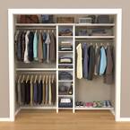 Impressions Basic 48 in. W - 112 in. W White Wood Closet System