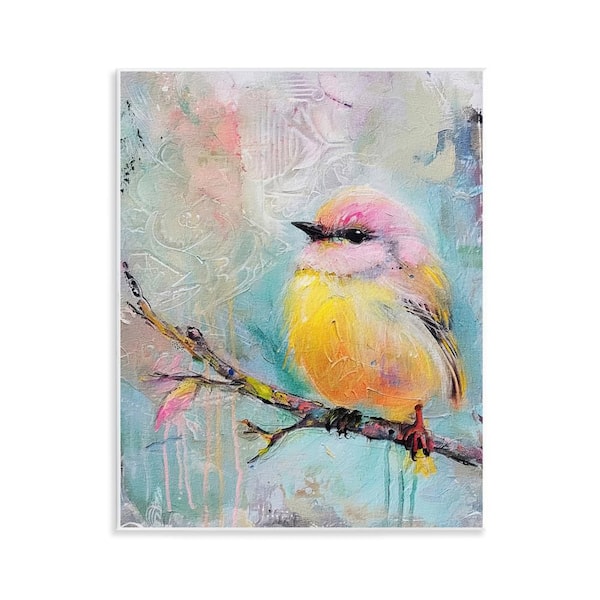 Stupell Industries Soft Pastel Bird by RileyB Unframed Animal Graphic Art Print 14 in. x 11 in.
