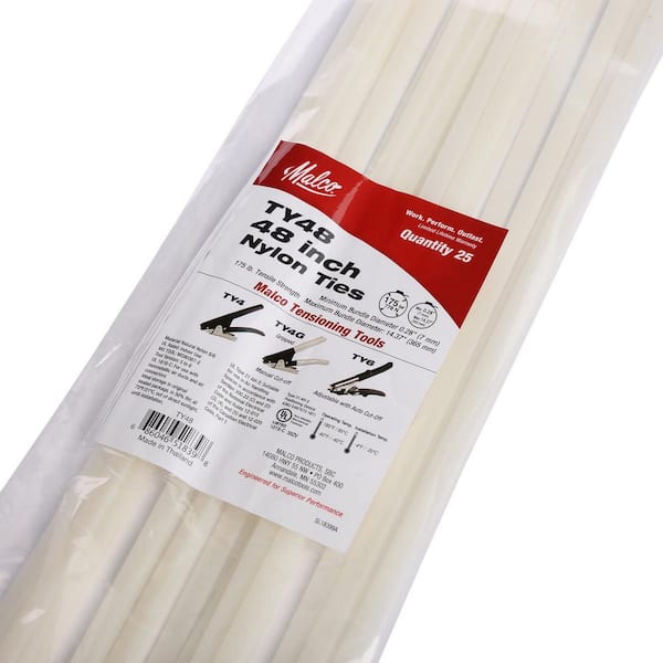 48 in. Nylon Adjustable Tie (25-Pack)