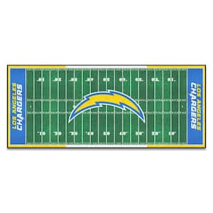 San Diego Chargers 3 ft. x 6 ft. Football Field Rug Runner Rug