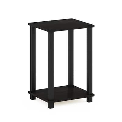 Simplistic 13.4 in. Espresso / Black Small End Table