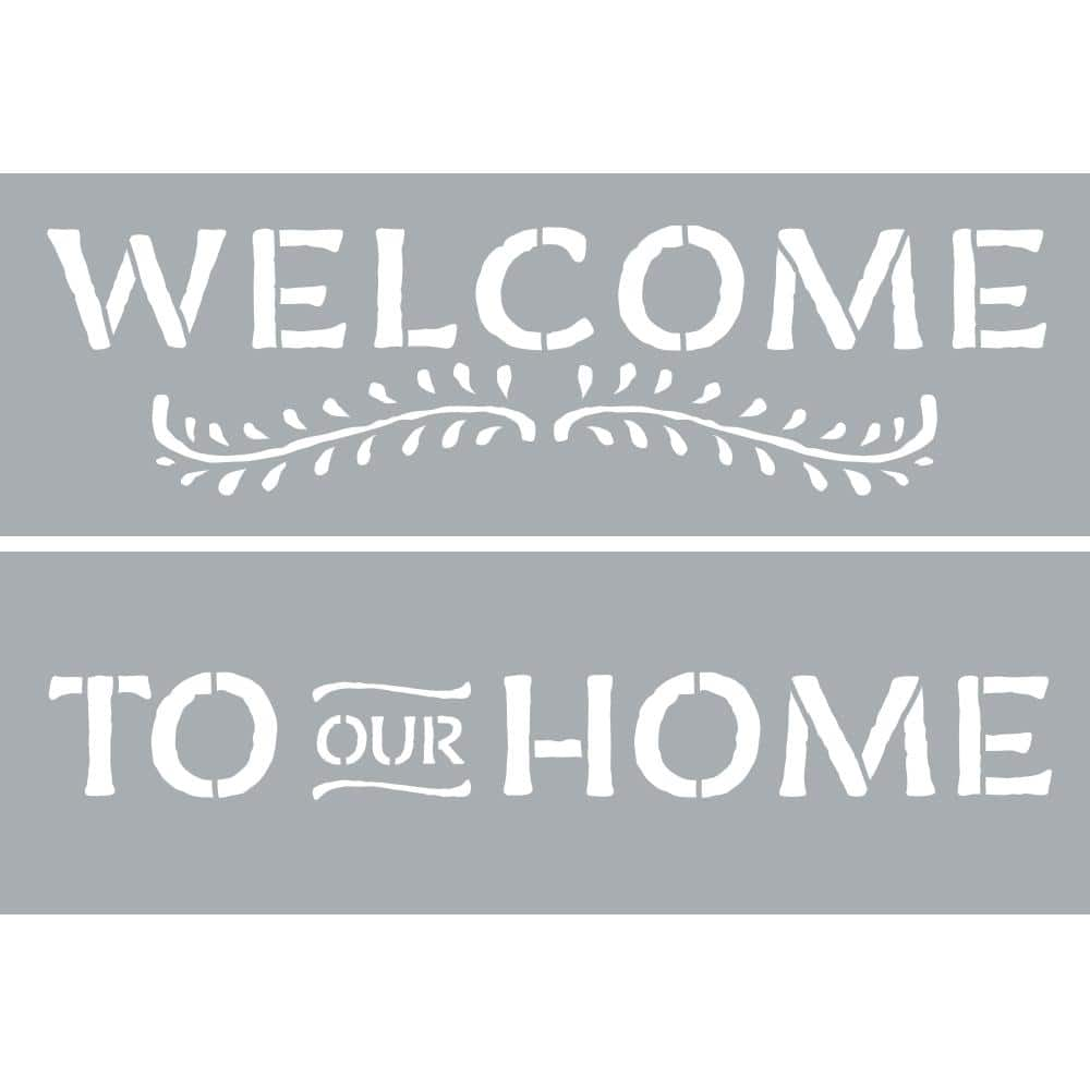 Welcome stencil n.4 - Reusable modular Welcome stencil for wood