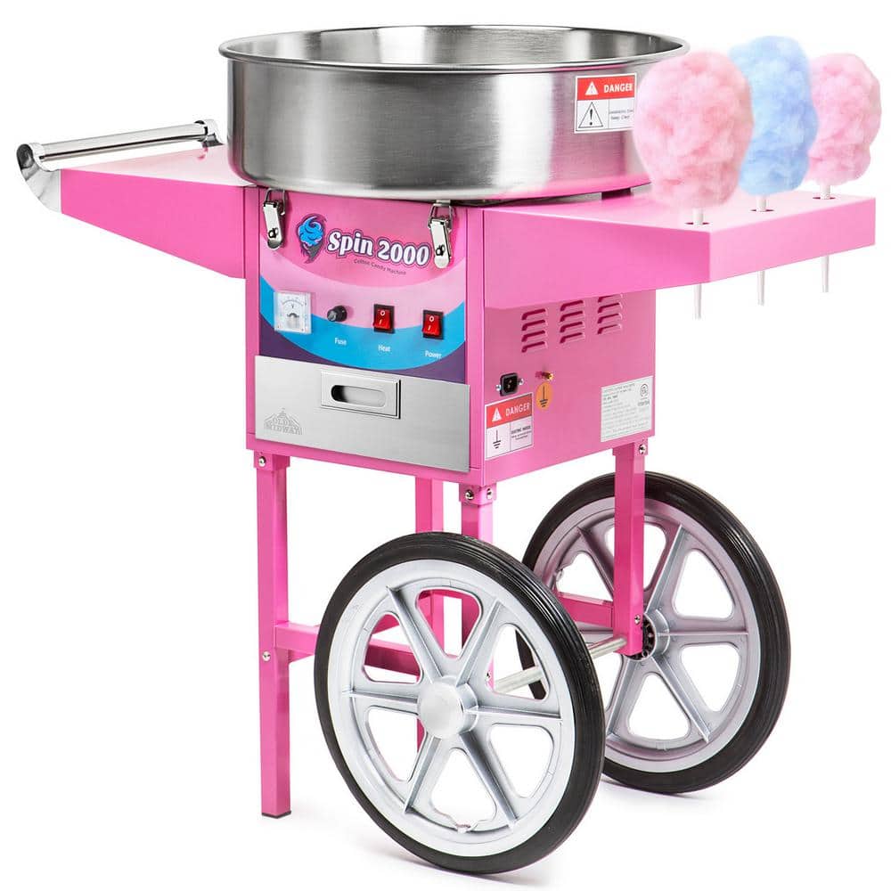 Olde Midway 950 W Pink Cotton Candy Cart