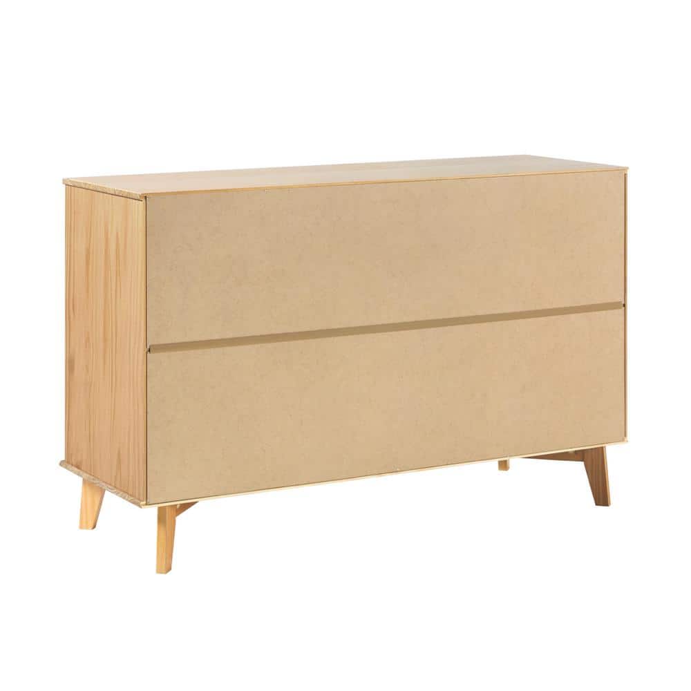 Sloane Mid-Century Modern Black 6-Drawer 52 in. Solid Wood Dresser - thumbnail 6