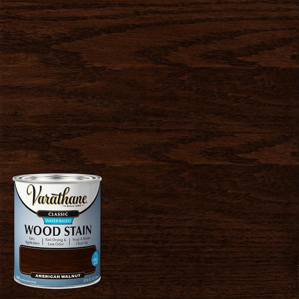 Varathane 1 Qt. American Walnut Classic Water-Based Interior Wood Stain (2-Pack)