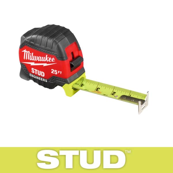 Milwaukee 25 ft. Gen II  STUD Tape Measure with Engineer's Scale