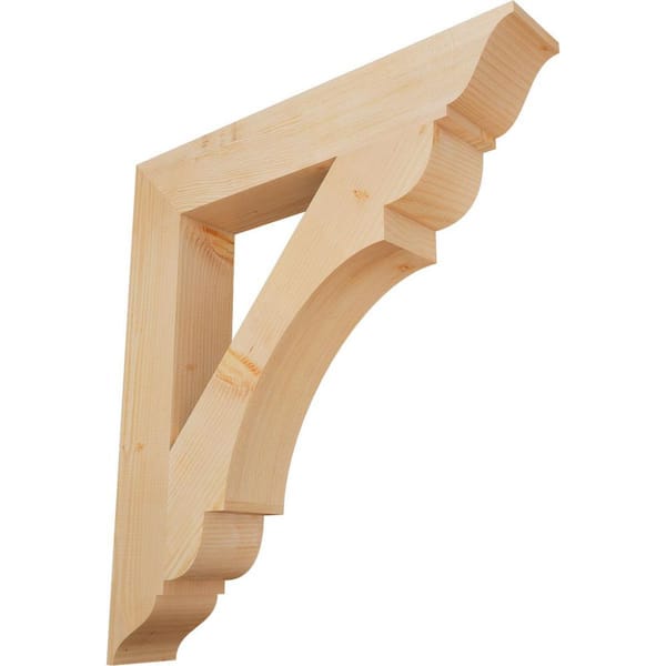 Ekena Millwork 5.5 in. x 40 in. x 36 in. Douglas Fir Olympic Traditional Smooth Bracket
