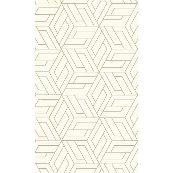 Walls Republic Whites Abstract Geometric Interlink Printed Non-Woven Non-Pasted Textured Wallpaper 57 sq. ft.