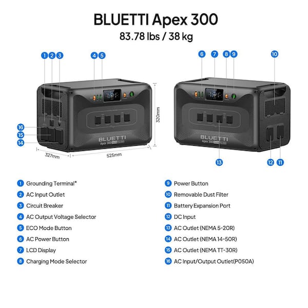 BLUETTI 3840W Continuous/7680W Peak Output 2764Wh Portable Power