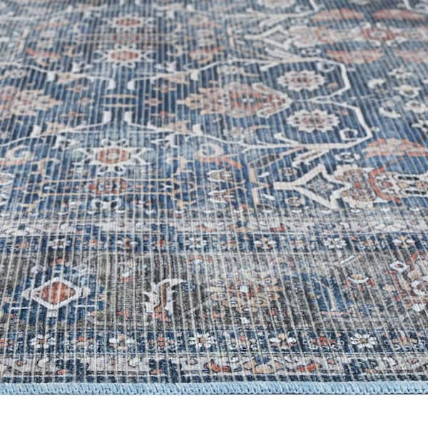 Alaska Blue/Green 8 ft. x 10 ft. Medallion Area Rug