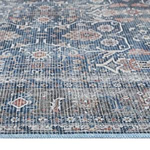 Alaska Blue/Green 9 ft. x 12 ft. Medallion Area Rug