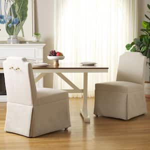 Clarste Sand 14.5 in. Wood Dining Chair (Set of 2)