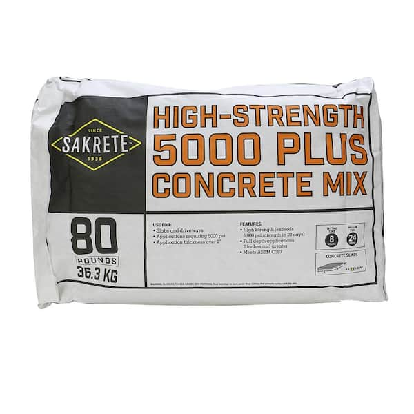 Sakrete Concrete Mix,Pail,50 lb,High Strength 120021