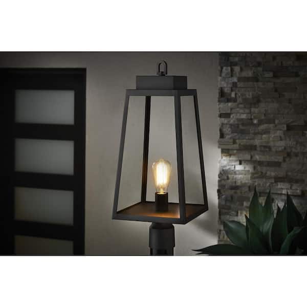 Corbin Modern 1-Light Black Outdoor Tapered Post Lantern Light