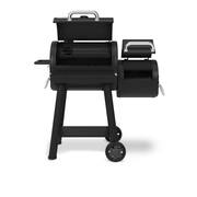 Regal Charcoal Offset 400 Charcoal Grill and Offset Smoker in Black